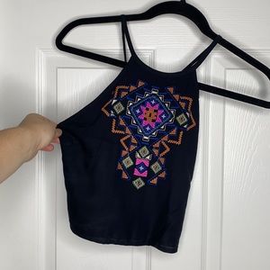 hollister black crop